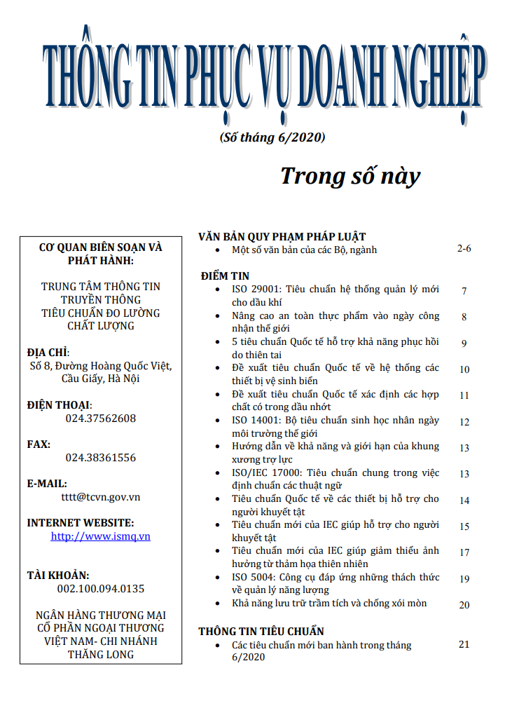 Ấn phẩm thông tin phục vụ Doanh nghiệp Số 06 - 2020