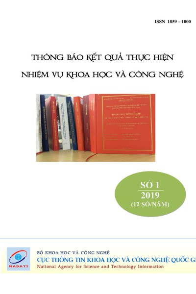 Thông báo kết quả thực hiện nhiệm vụ khoa học và công nghệ số 1 năm 2019