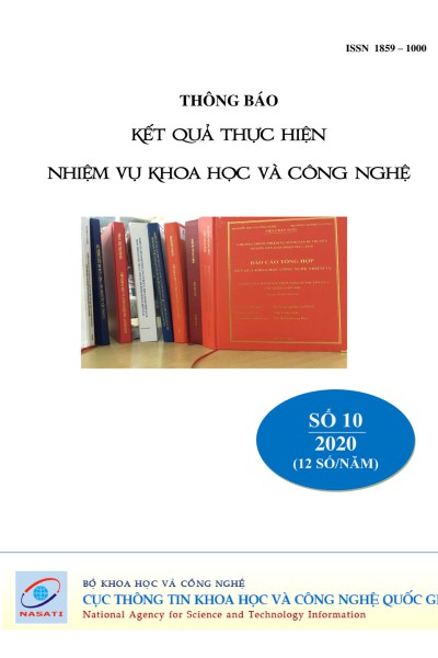 Thông báo kết quả thực hiện nhiệm vụ khoa học và công nghệ số 10 năm 2020