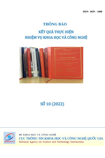 Thông báo kết quả thực hiện nhiệm vụ khoa học và công nghệ số 10 năm 2021