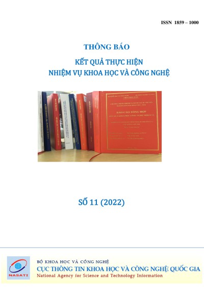 Thông báo kết quả thực hiện nhiệm vụ khoa học và công nghệ số 11 năm 2021