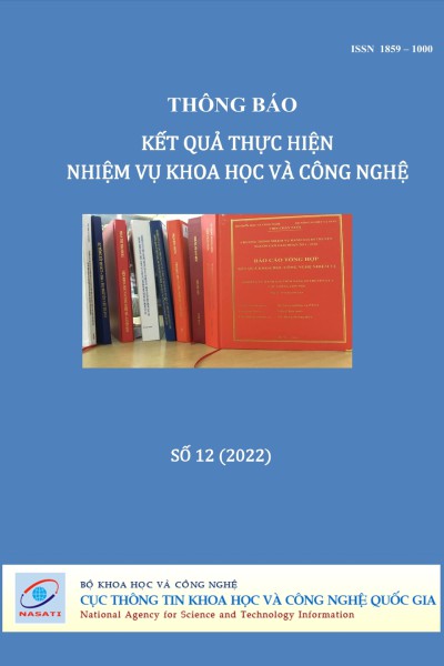 Thông báo kết quả thực hiện nhiệm vụ khoa học và công nghệ số 12 năm 2022