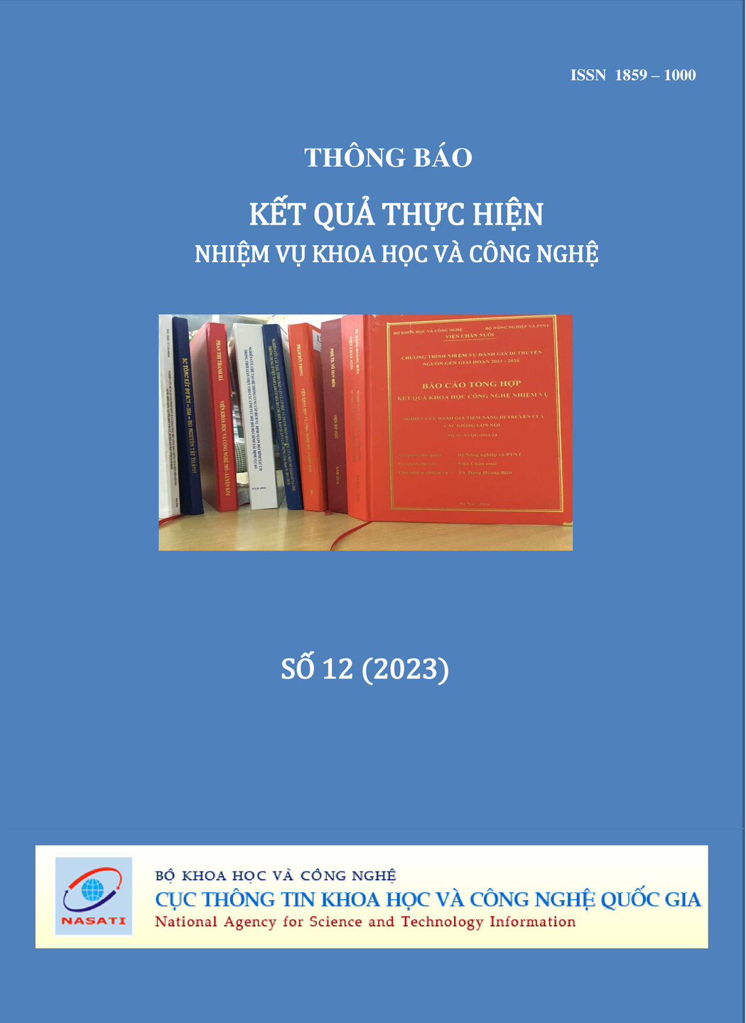 Thông báo kết quả thực hiện nhiệm vụ khoa học và công nghệ số 12 năm 2023