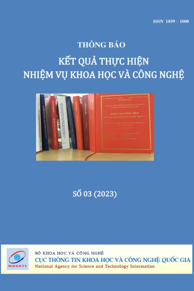 Thông báo kết quả thực hiện nhiệm vụ khoa học và công nghệ số 3 năm 2023