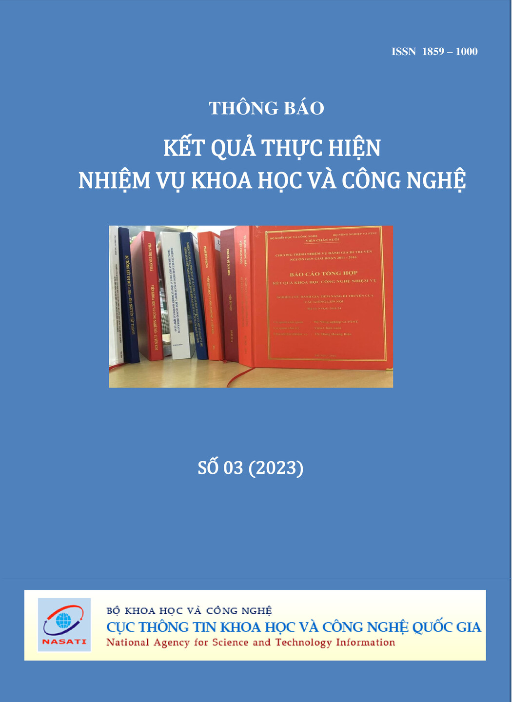 Thông báo kết quả thực hiện nhiệm vụ khoa học và công nghệ số 3 năm 2023