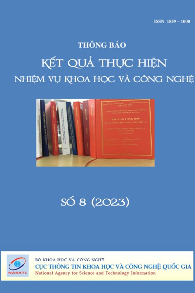 Thông báo kết quả thực hiện nhiệm vụ khoa học và công nghệ số 8 năm 2023