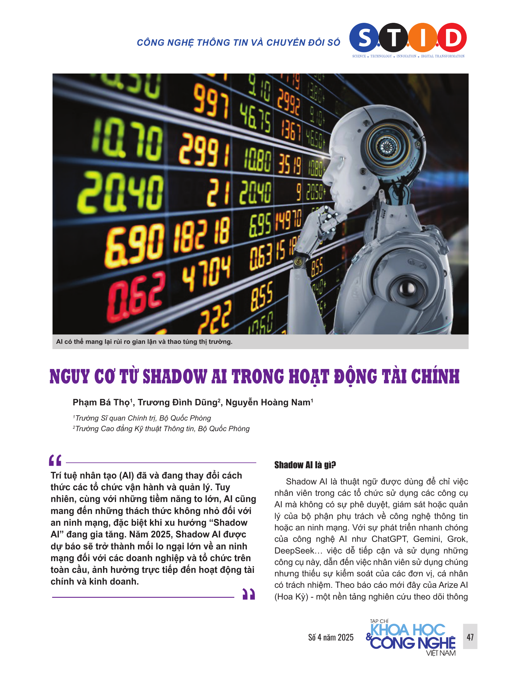 Nguy cơ từ Shadow AI trong hoạt động tài chính