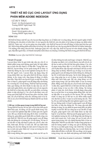 Thiết kế bố cục cho layout ứng dụng phần mềm Adobe InDesign