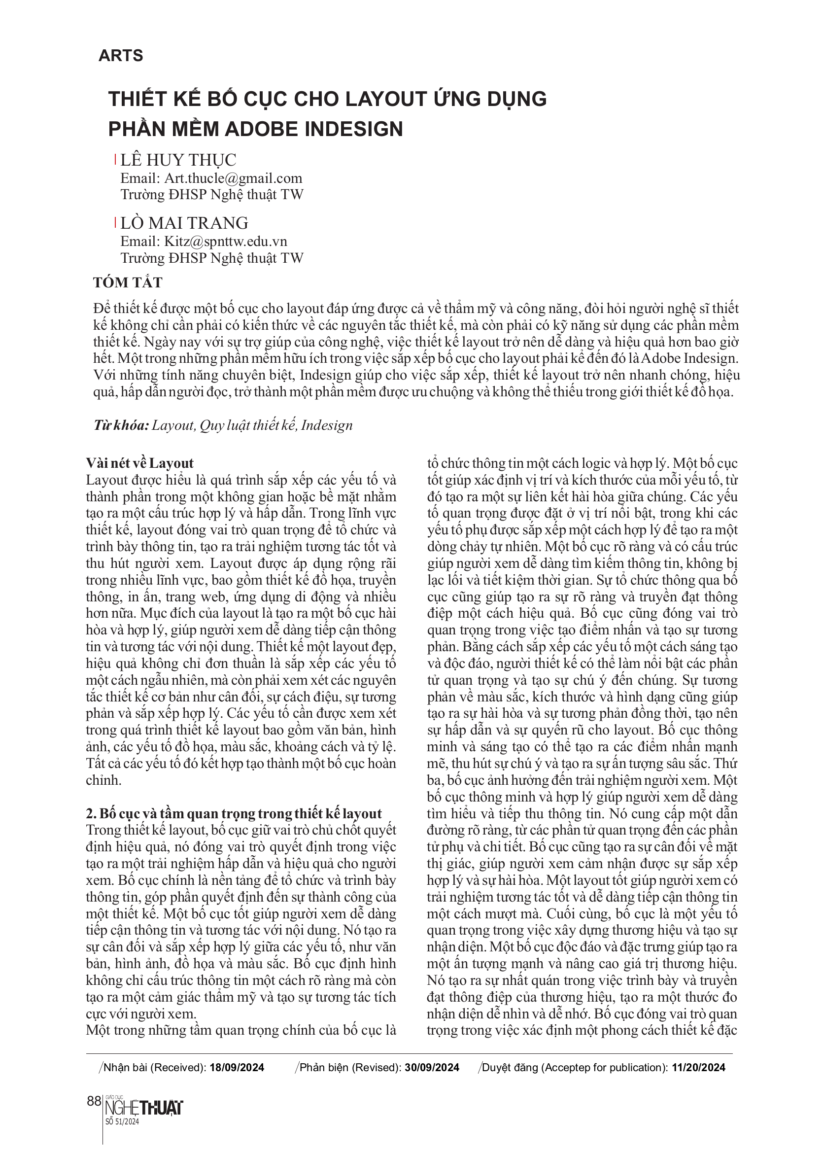 Thiết kế bố cục cho layout ứng dụng phần mềm Adobe InDesign