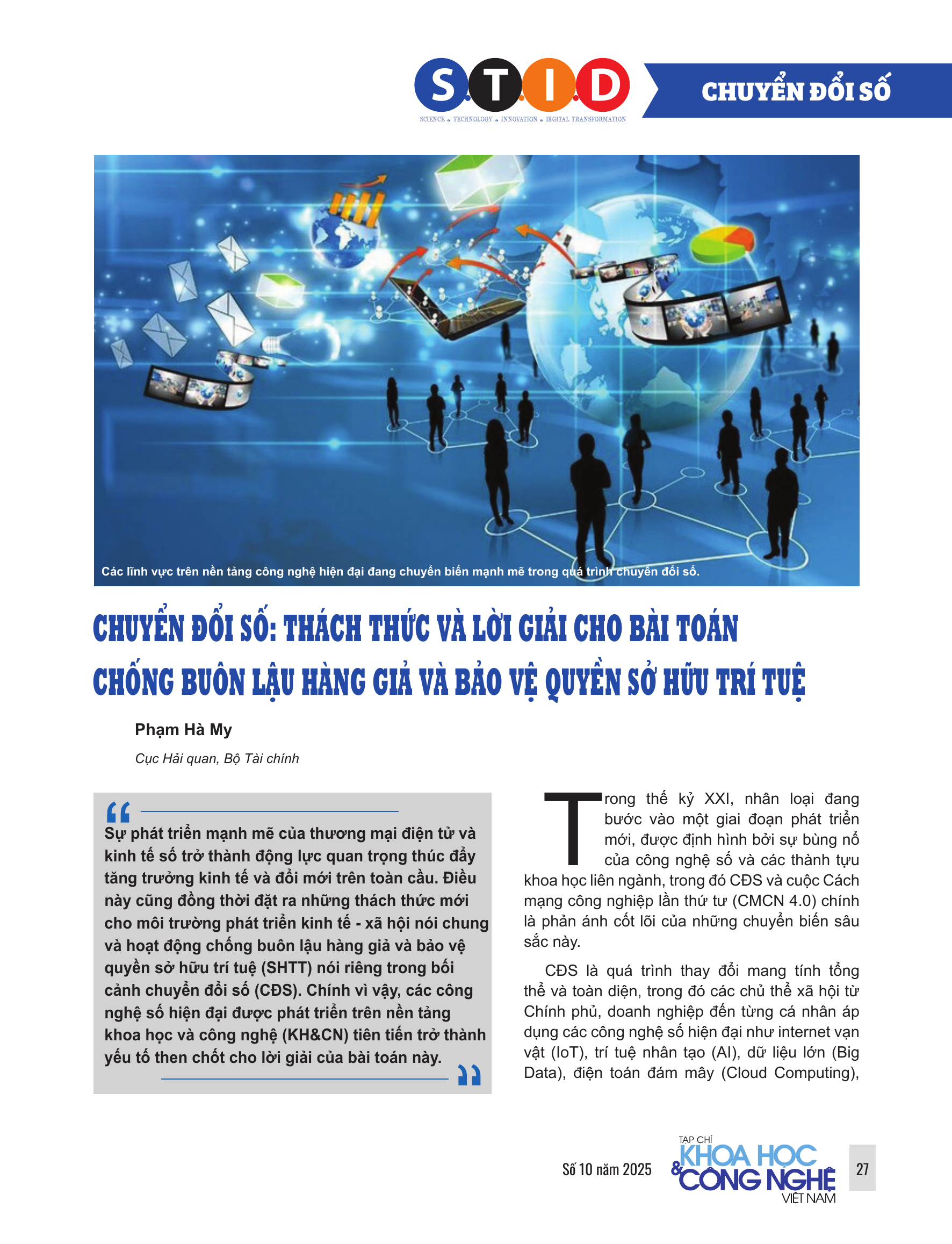 Chuyển đổi số: Thách thức và lời giải cho bài toán chống buôn lậu hàng giả và bảo vệ quyền sở hữu trí tuệ