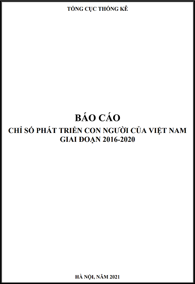 Báo cáo Chỉ số phát triển con người Việt Nam giai đoạn 2016 - 2020