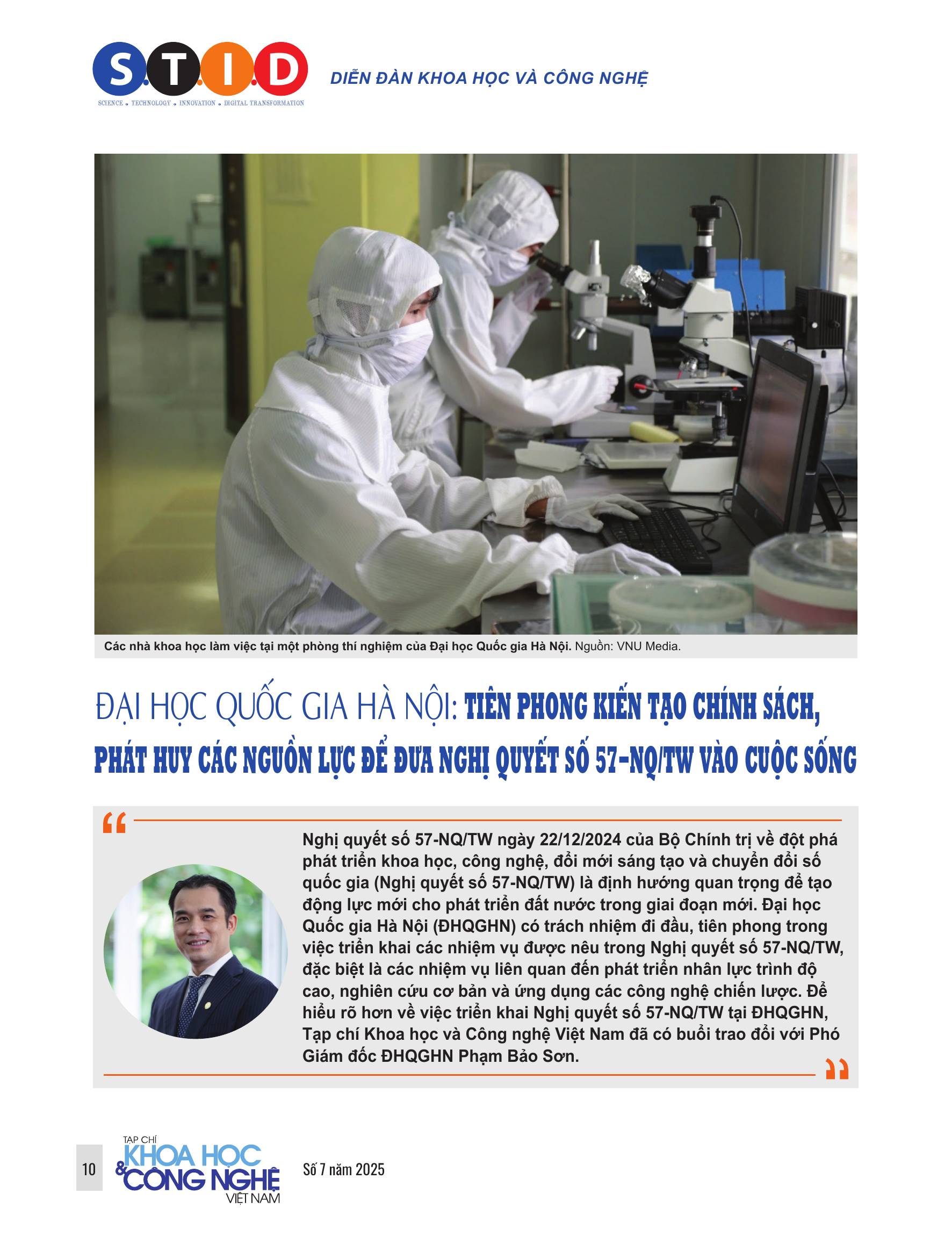 Đại học Quốc gia Hà Nội: Tiên phong kiến tạo chính sách, phát huy các nguồn lực để đưa Nghị quyết số 57-NQ/TW vào cuộc sống