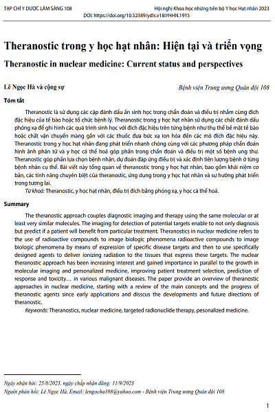 Theranostic trong y học hạt nhân: Hiện tại và triển vọng