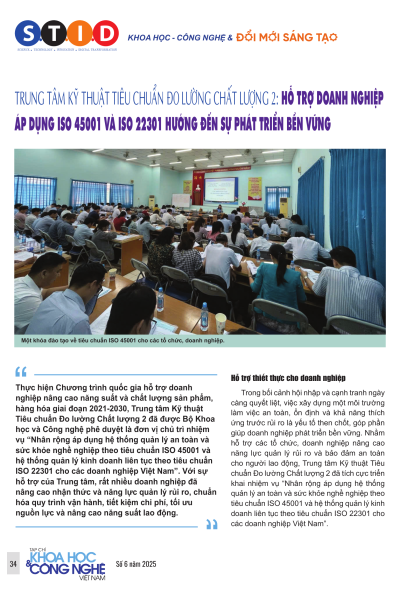 Trung tâm Kỹ thuật Tiêu chuẩn Đo lường Chất lượng 2 hỗ trợ doanh nghiệp áp dụng ISO 45001 và ISO 22301 hướng đến sự phát triển bền vững