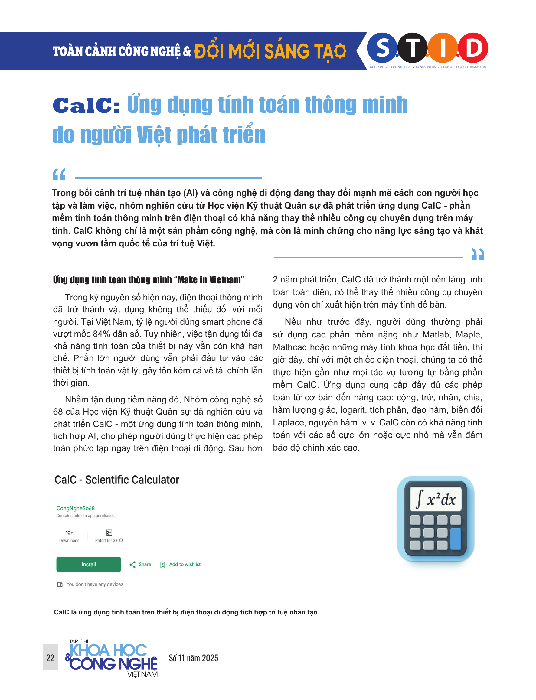 CalC: Ứng dụng tính toán thông minh do người Việt phát triển