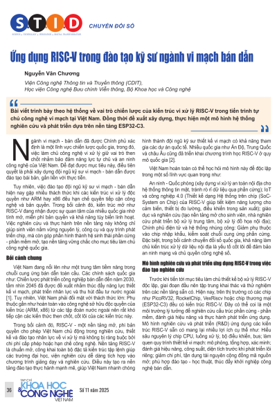 Ứng dụng RISC-V trong đào tạo kỹ sư ngành vi mạch bán dẫn