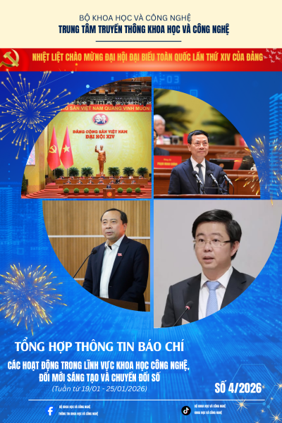 Tổng hợp thông tin báo chí Bộ Khoa học và Công nghệ (Tuần từ 19/01 - 25/01/2026)