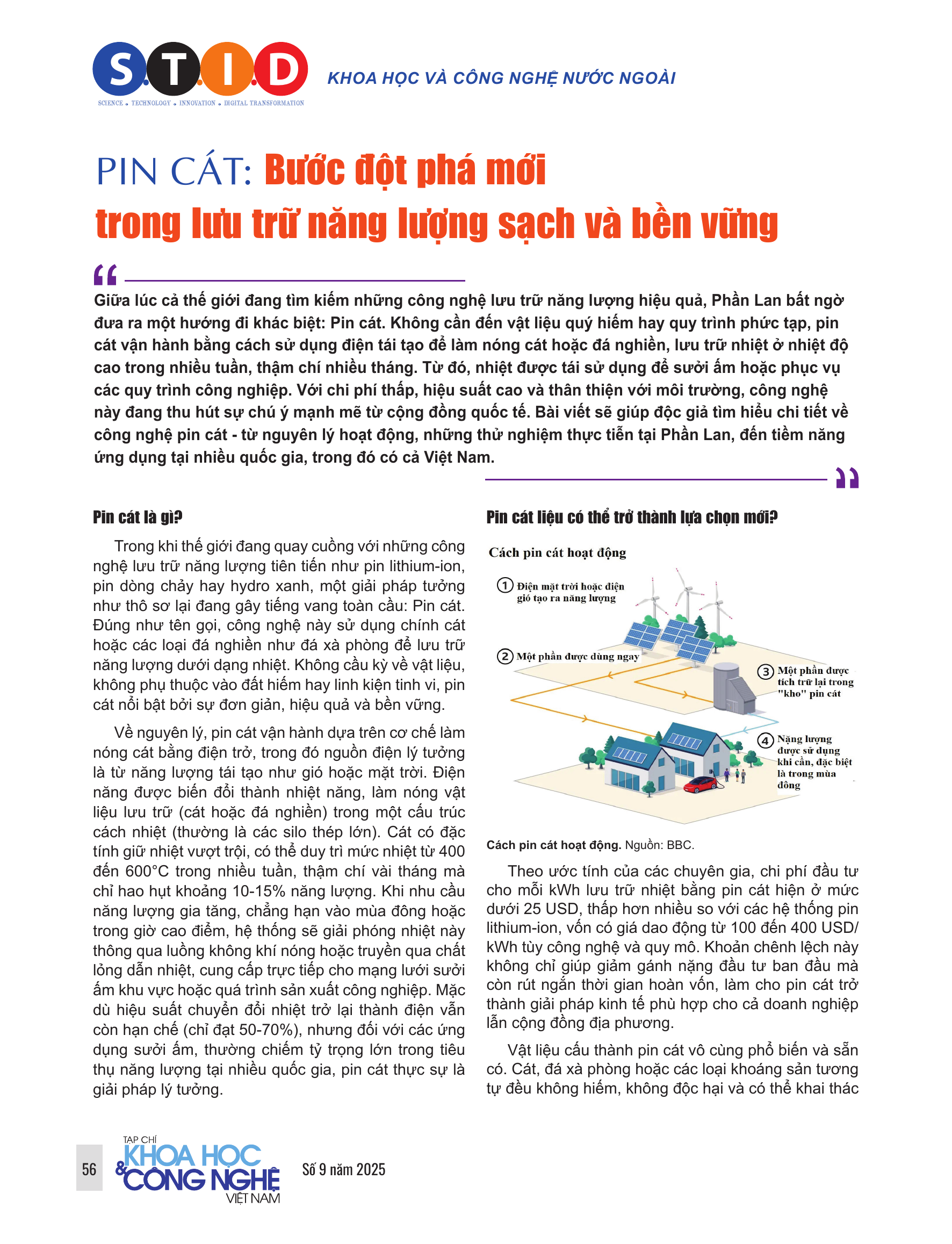 PIN CÁT: Bước đột phá mới trong lưu trữ năng lượng sạch và bền vững