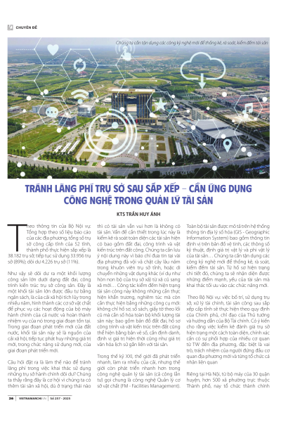 Tránh lãng phí trụ sở sau sắp xếp – cần ứng dụng công nghệ trong quản lý tài sản