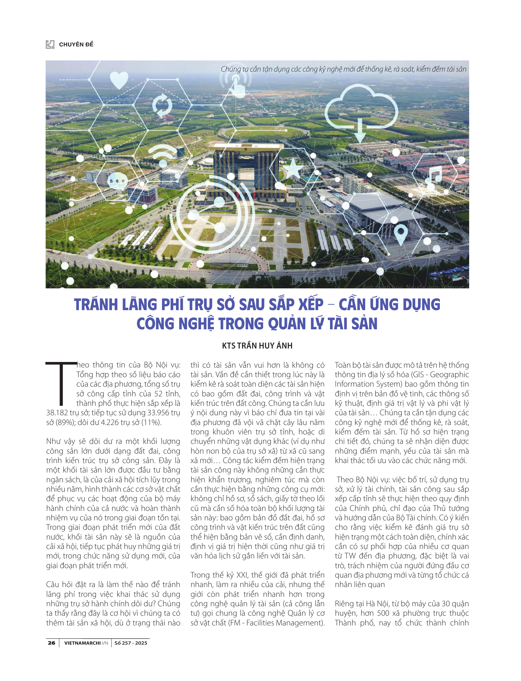 Tránh lãng phí trụ sở sau sắp xếp – cần ứng dụng công nghệ trong quản lý tài sản