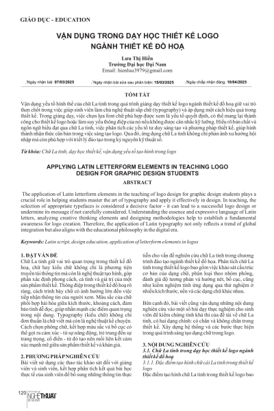 Vận dụng trong dạy học thiết kế logo ngành thiết kế đồ họa