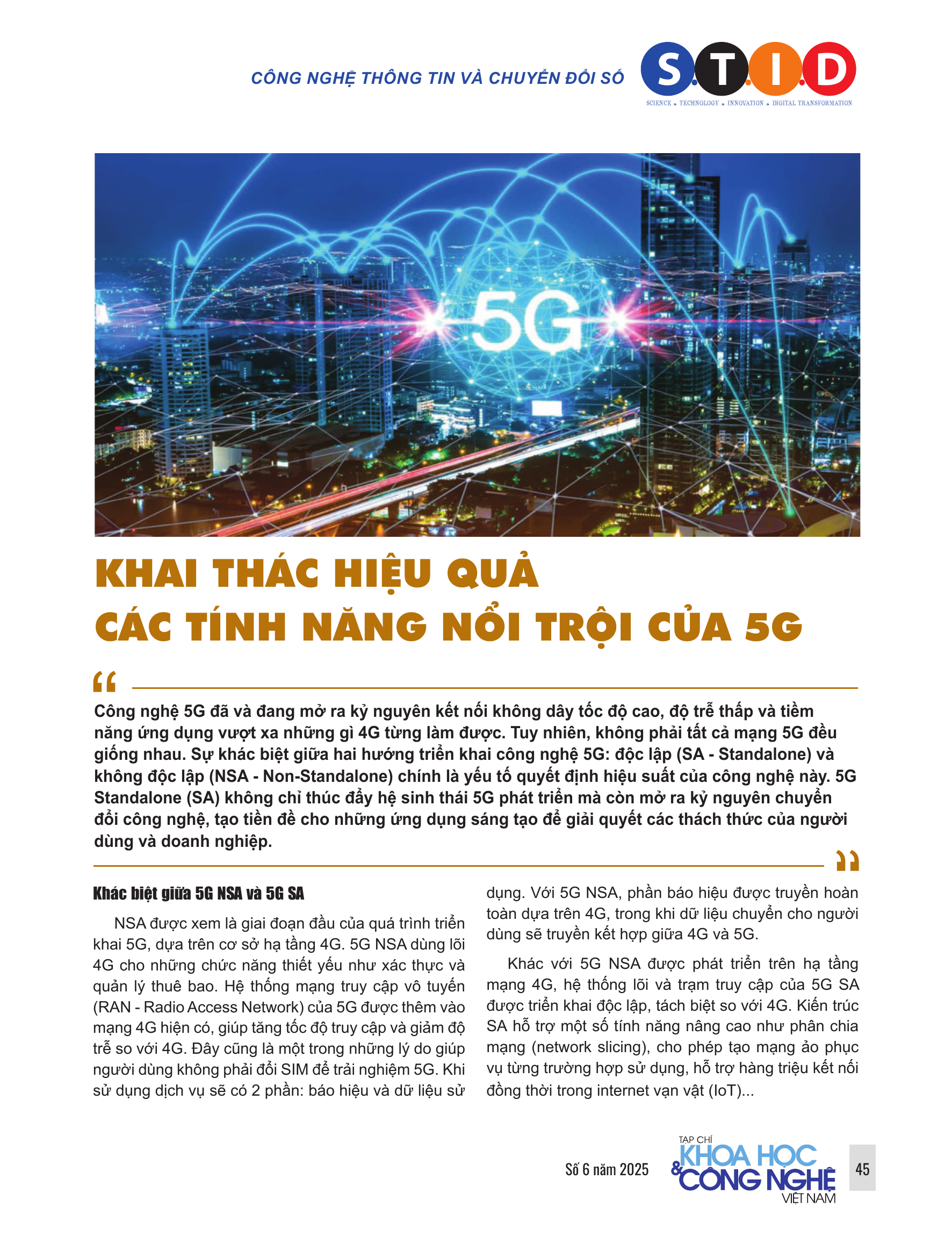 Khai thác hiệu quả các tính năng nổi trội của 5G