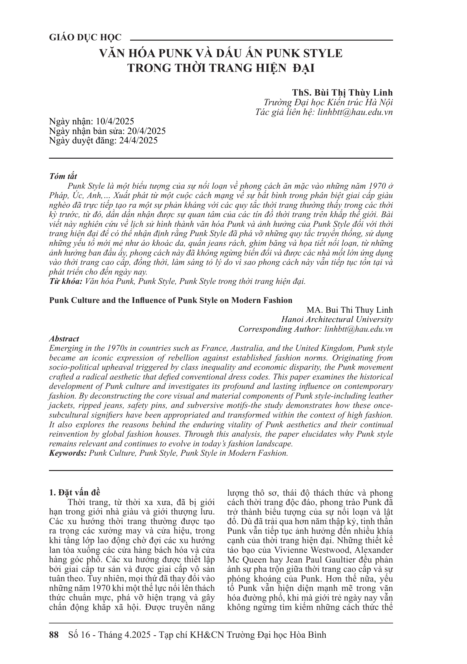 Văn hóa punk và dấu ấn punk style trong thời trang hiện đại