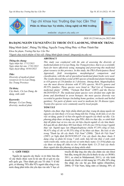 Tác động của xâm nhập và thiên tai lên các mô hình canh tác nông - lâm nghiệp vùng U Minh Hạ