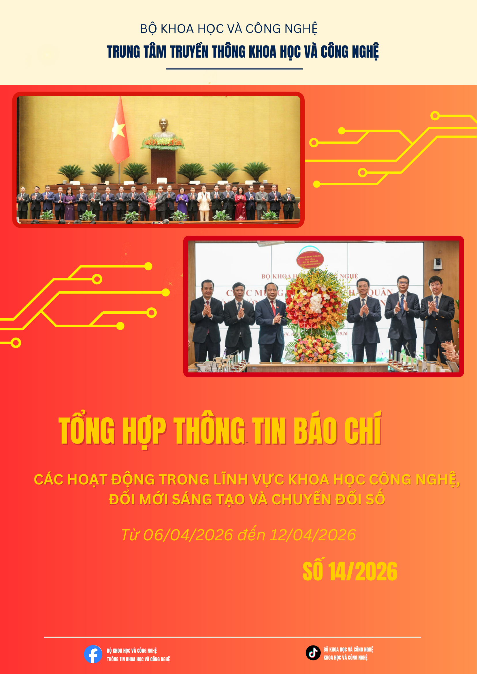 Tổng hợp thông tin báo chí Bộ Khoa học và Công nghệ (Từ 06/04/2026 đến 12/04/2026)