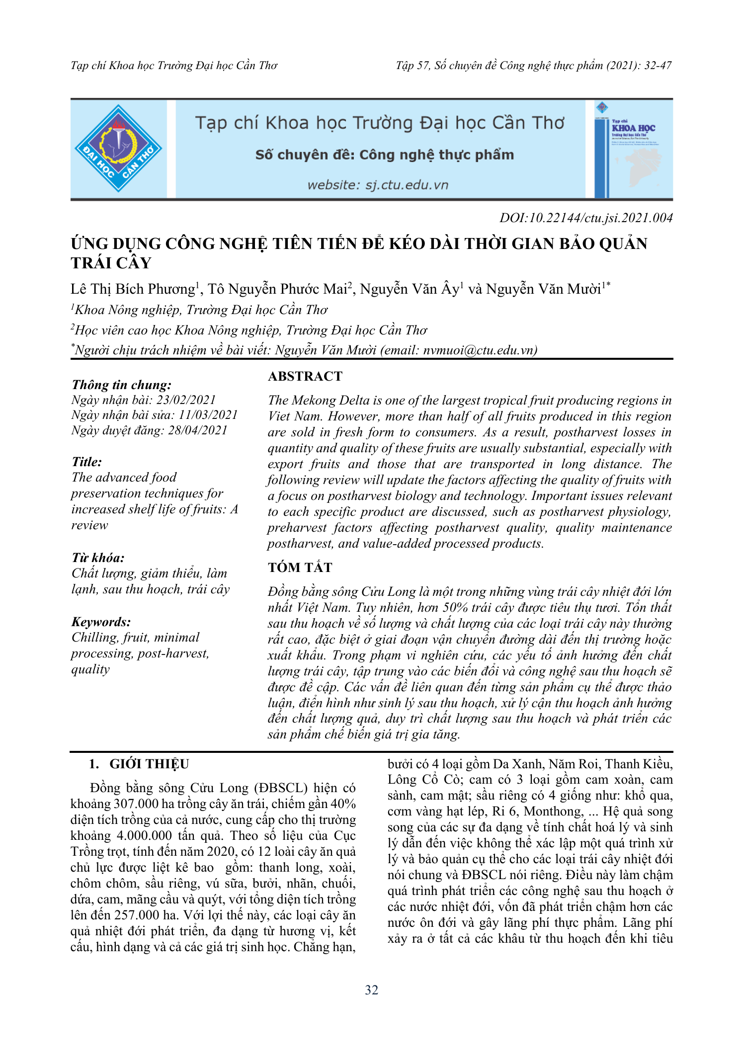 Ứng dụng công nghệ tiên tiến để kéo dài thời gian bảo quản trái cây