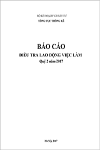 Báo cáo Điều tra Lao động việc làm Quý 2 năm 2017