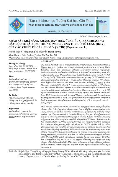 Ảnh hưởng của kỹ thuật cắt dây tại thời điểm 50 ngày sau khi trồng đến đặc tính sinh trưởng, năng suất và chất lượng của ba giống khoai lang tím (Ipomoea batatas (L.) Lam.)