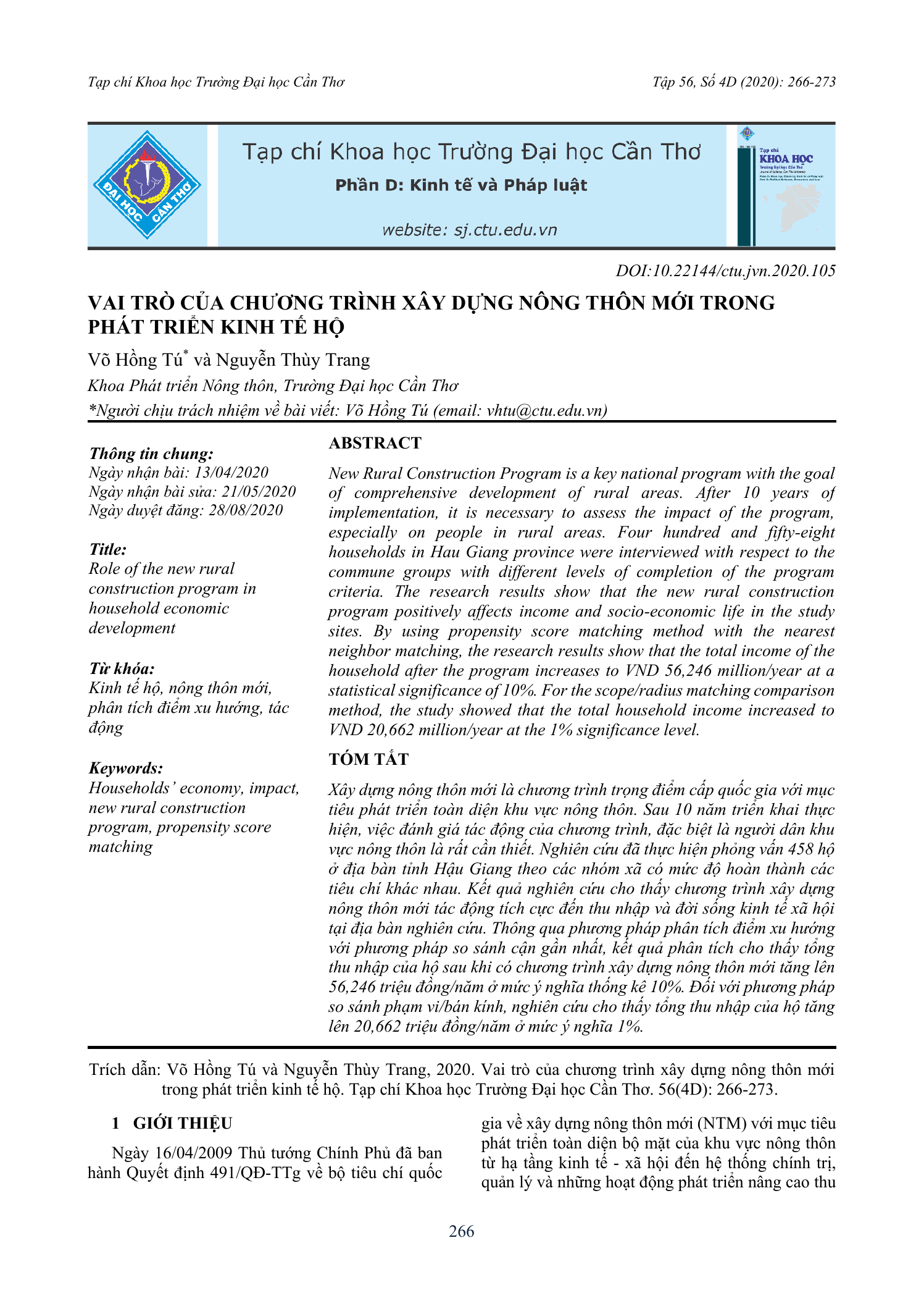 Vai trò của chương trình xây dựng nông thôn mới trong phát triển kinh tế hộ