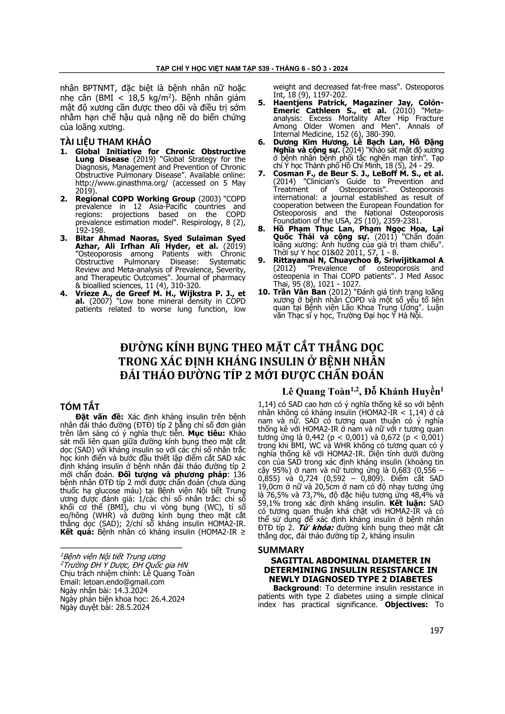 Đường kính bụng theo mặt cắt thẳng dọc trong xác định kháng insulin ở bệnh nhân đái tháo đường tuýp 2 mới được chẩn đoán