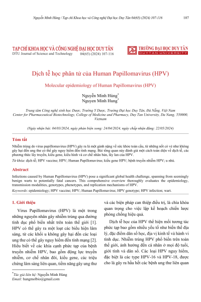 Dịch tễ học phân tử của Human Papillomavirus (HPV)