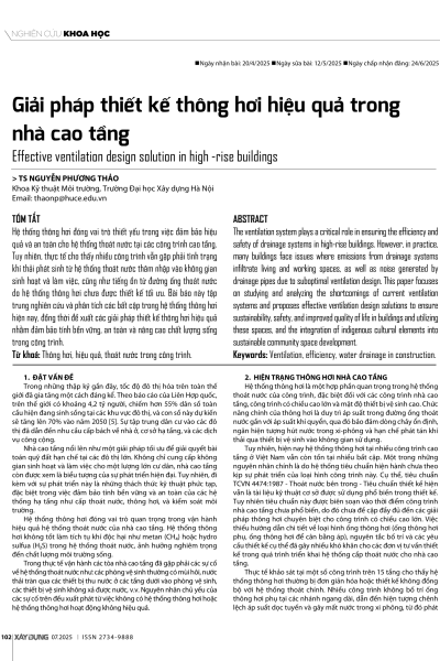 Giải pháp thiết kế thông hơi hiệu quả trong nhà cao tầng