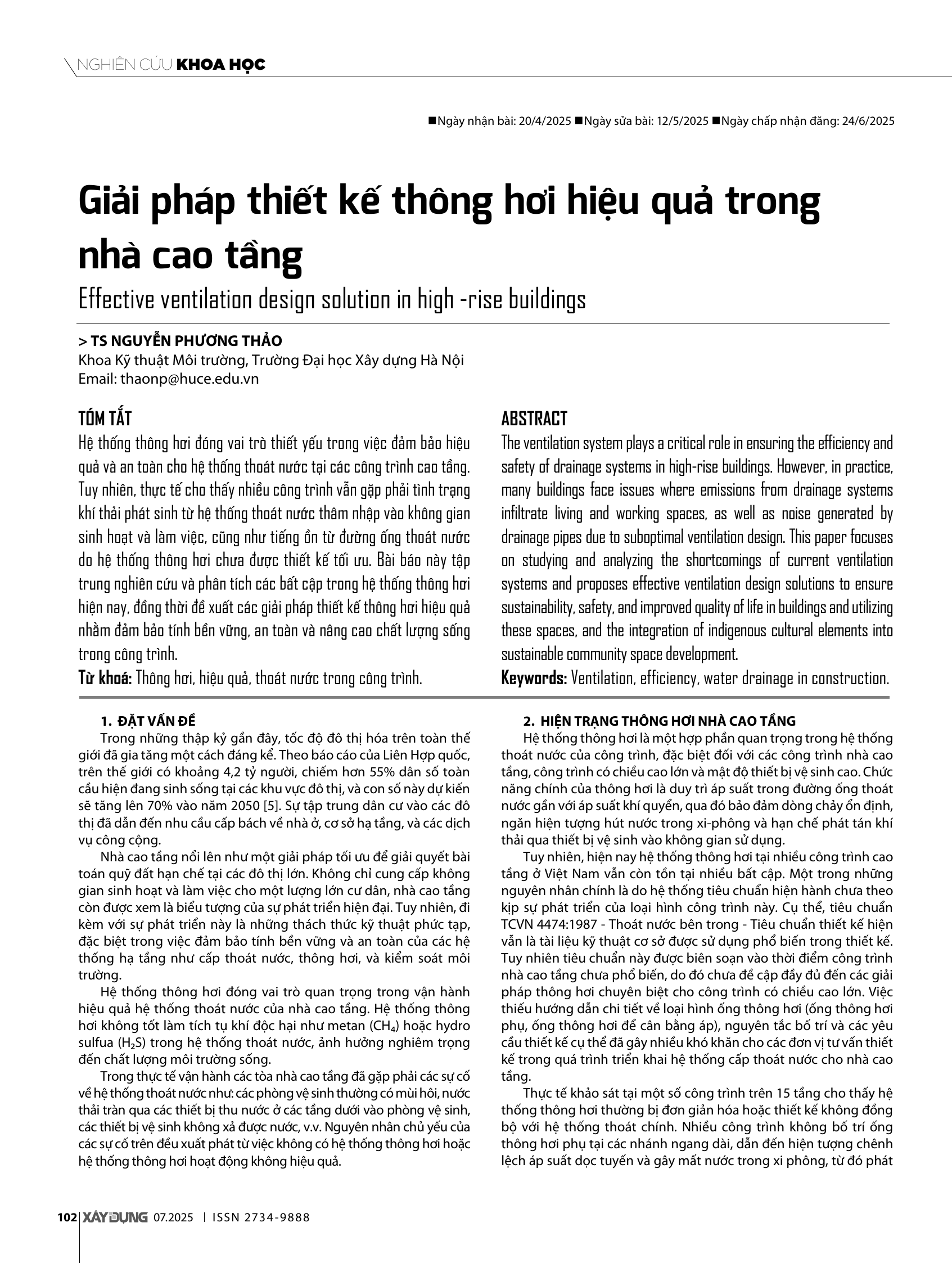 Giải pháp thiết kế thông hơi hiệu quả trong nhà cao tầng