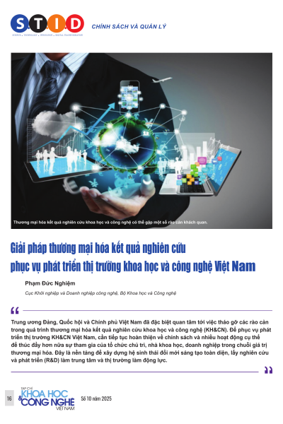 Giải pháp thương mại hóa kết quả nghiên cứu phục vụ phát triển thị trường khoa học và công nghệ Việt Nam