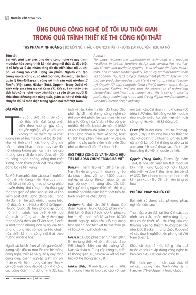 Ứng dụng công nghệ để tối ưu thời gian trong quá trình thiết kế thi công nội thất