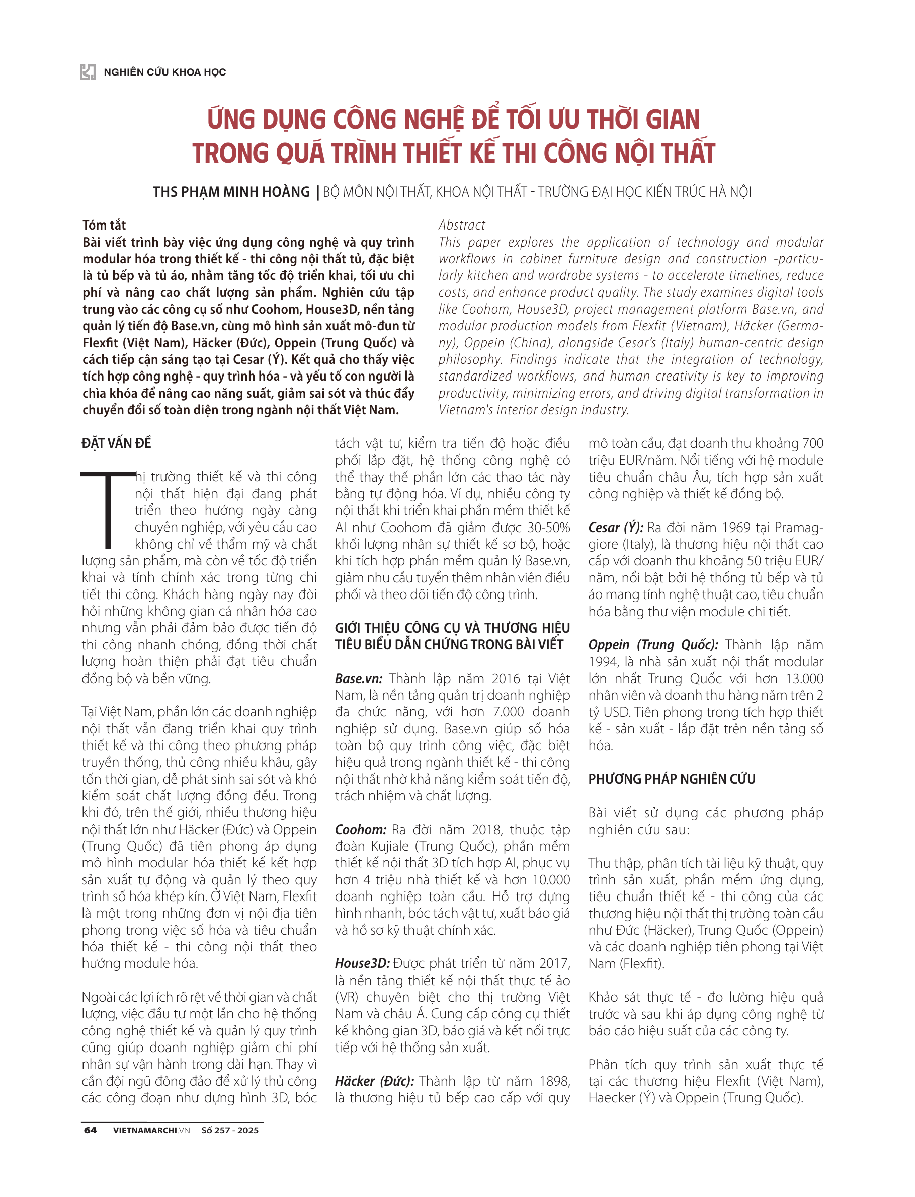 Ứng dụng công nghệ để tối ưu thời gian trong quá trình thiết kế thi công nội thất