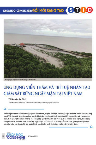 Ứng dụng viễn thám và trí tuệ nhân tạo giám sát rừng ngập mặn tại Việt Nam