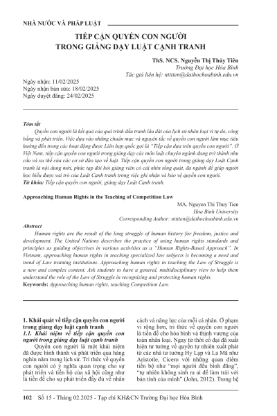 Tiếp cận quyền con người trong giảng dạy luật cạnh tranh