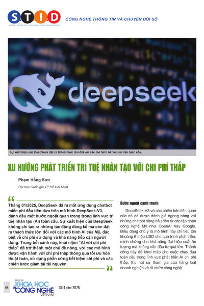 Xu hướng phát triển trí tuệ nhân tạo với chi phí thấp