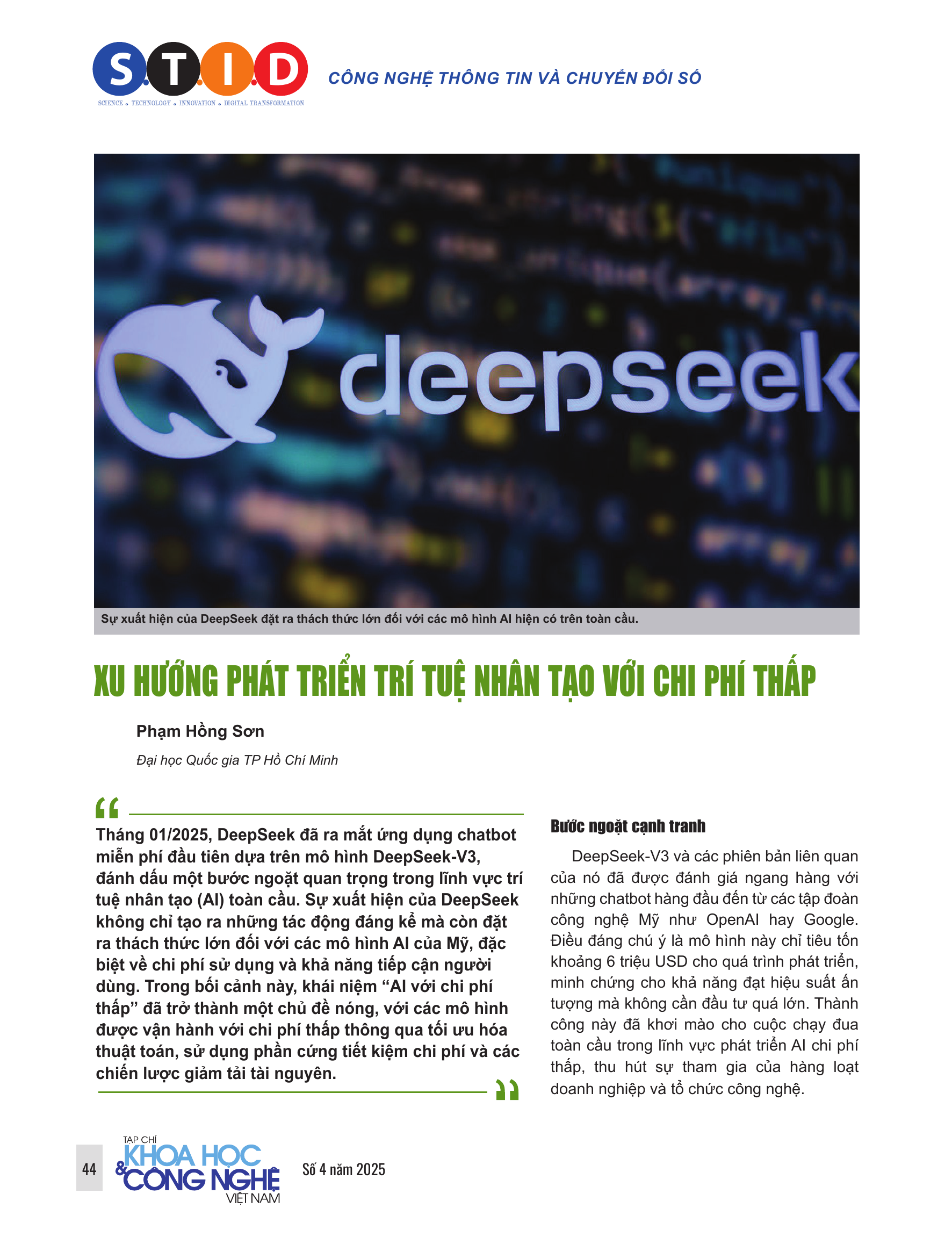 Xu hướng phát triển trí tuệ nhân tạo với chi phí thấp