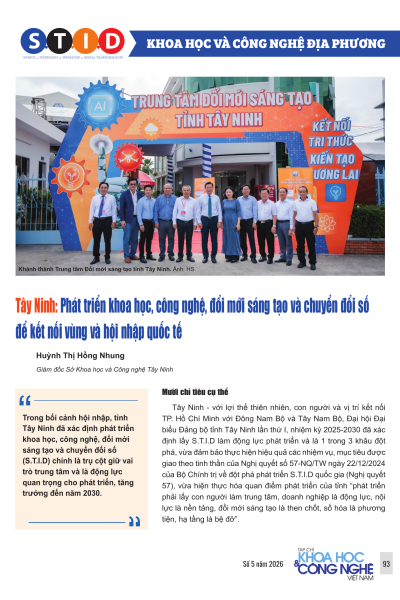 Tây Ninh: Phát triển khoa học, công nghệ, đổi mới sáng tạo và chuyển đổi số để kết nối vùng và hội nhập quốc tế