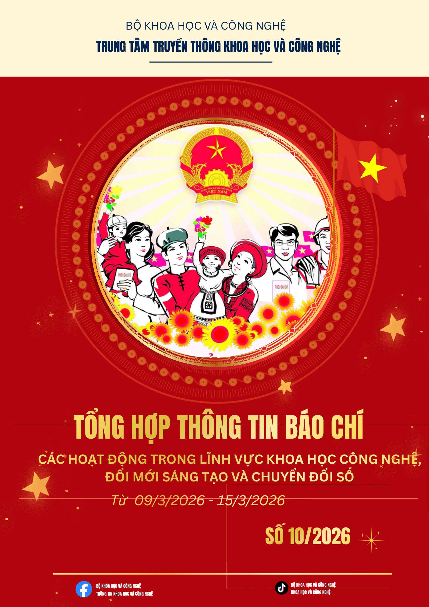 Tổng hợp thông tin báo chí Bộ Khoa học và Công nghệ (Từ 09/3/2026 - 15/3/2026)