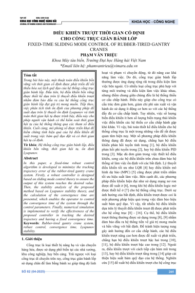 Điều khiển trượt thời gian cố định cho cổng trục giàn bánh lốp